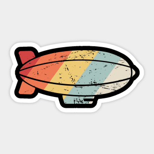 Retro Vintage Dirigible Airship Blimp Sticker